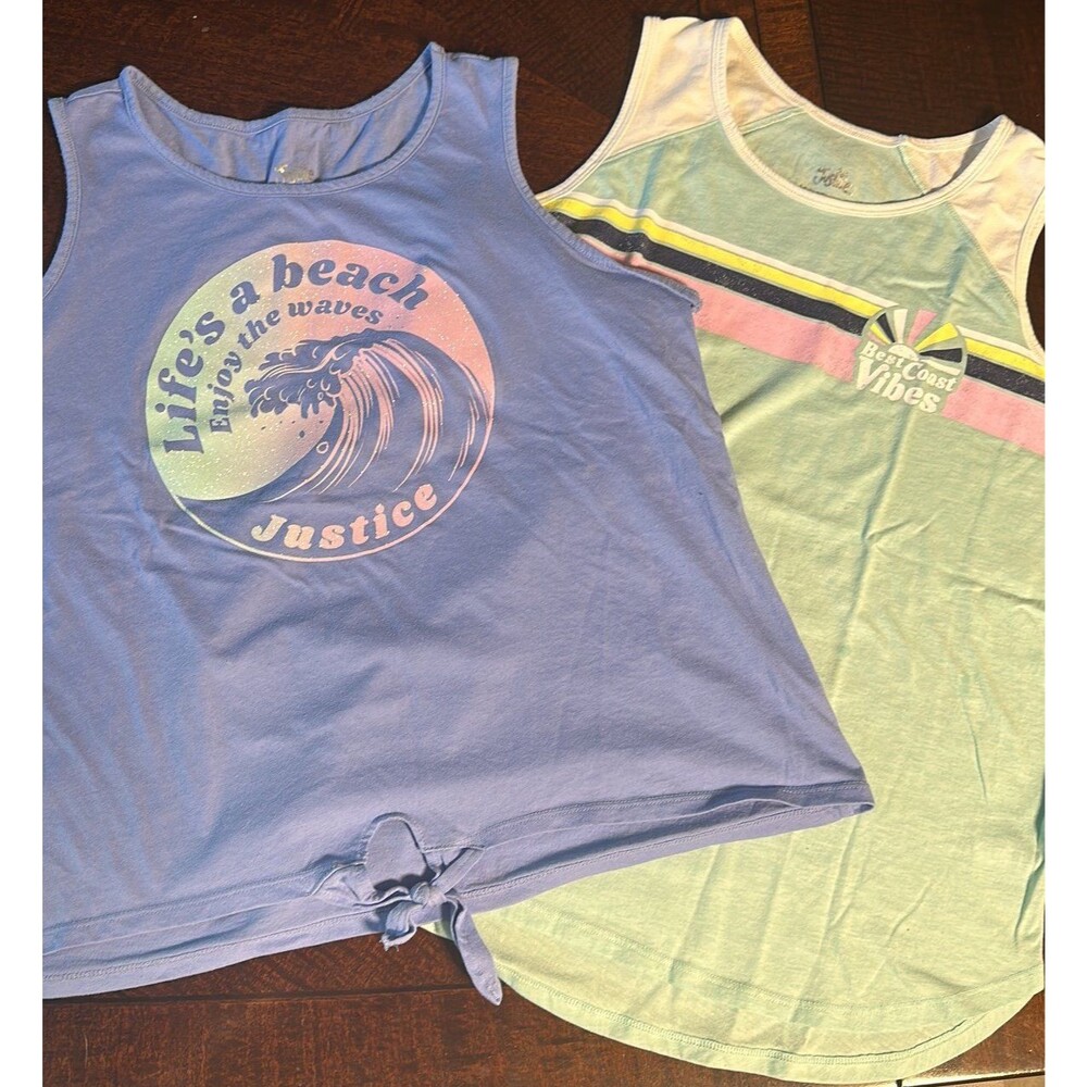 Justice Tank Top 2 pairs big girls Size 18-20